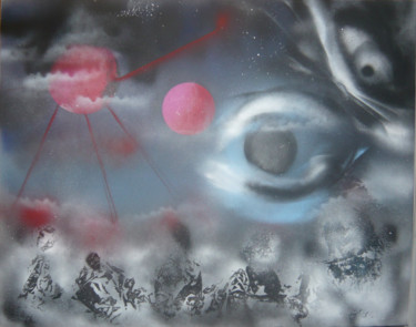 Peinture intitulée "Ne Vous Résignez Pa…" par Nataly. Adam, Œuvre d'art originale, Bombe aérosol