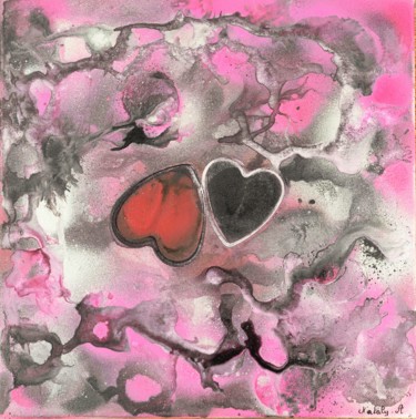 Peinture intitulée "A Contre Coeur/unwi…" par Nataly. Adam, Œuvre d'art originale, Acrylique