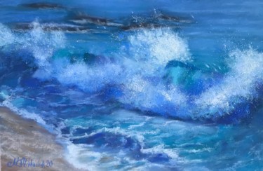 Painting titled "Your Wave" by Nataly Mikhailiuk, Original Artwork, Pastel