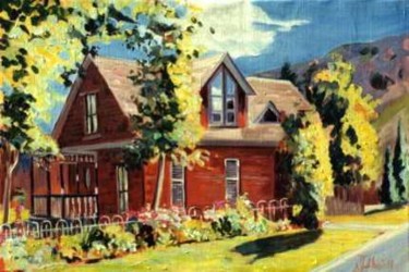 Painting titled "Aspen Jim's house C…" by Nataly Jolibois, Original Artwork
