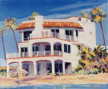 Painting titled "Beach house San Die…" by Nataly Jolibois, Original Artwork