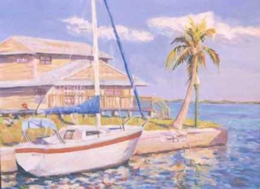 Painting titled "Key West Florida" by Nataly Jolibois, Original Artwork