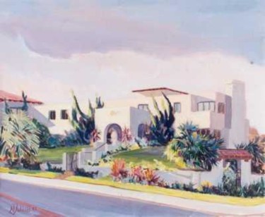 Painting titled "Urulas house, San D…" by Nataly Jolibois, Original Artwork