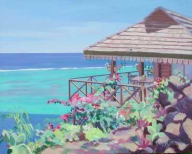 Painting titled "didier's house PaoP…" by Nataly Jolibois, Original Artwork