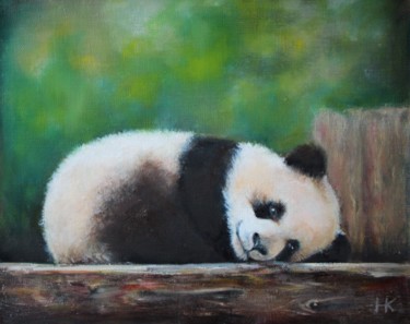 Картина под названием "panda" - Наталия Карцева (NK), Подлинное произведение искусства, Масло