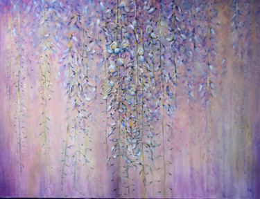 Malerei mit dem Titel "wisteria" von Nataliia Kartseva (Nk), Original-Kunstwerk, Öl