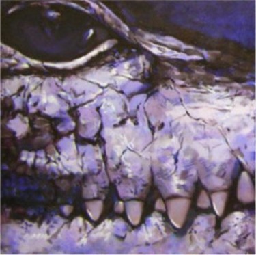 Painting titled "CROCODILE 2" by Nataly Kimmel, Original Artwork, Oil