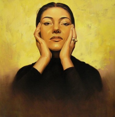 Painting titled "MARIA CALLAS ONE" by Nataly Kimmel, Original Artwork, Oil