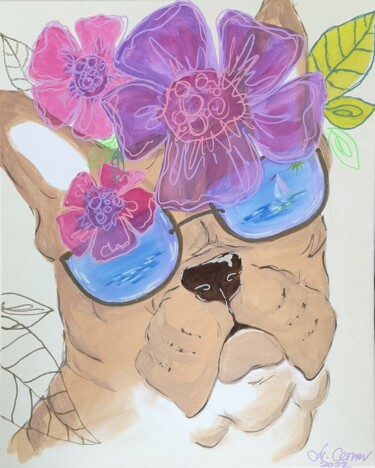 Peinture intitulée "Bulli Hawaii" par Natalya Cernov, Œuvre d'art originale, Acrylique