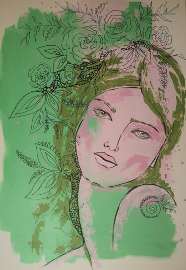 Картина под названием "Spring Harmony" - Natalya Cernov, Подлинное произведение искусства, Акрил