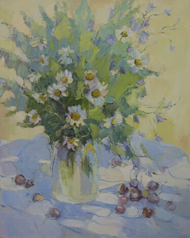 Peinture intitulée "Summer Flowers" par Natalya Egorova, Œuvre d'art originale, Huile