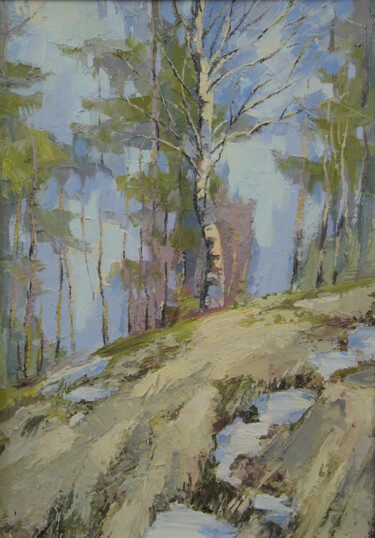 Painting titled "Early Spring" by Natalya Egorova, Original Artwork, Oil