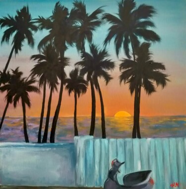 Peinture intitulée "LOVE GOA ( original…" par Natalya Mitrofanova, Œuvre d'art originale, Huile