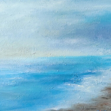 Pintura titulada "ABSTRACTION SEA AND…" por Natalya Mitrofanova, Obra de arte original, Oleo Montado en Bastidor de camilla…