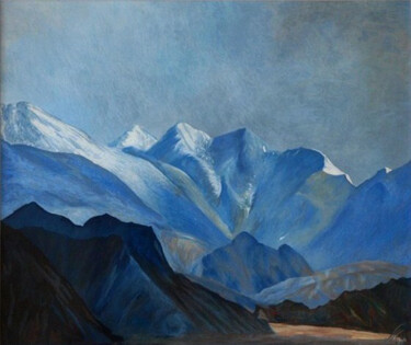 Картина под названием "Горы вечности" - Natalya Moshina-Turusinova, Подлинное произведение искусства, Масло