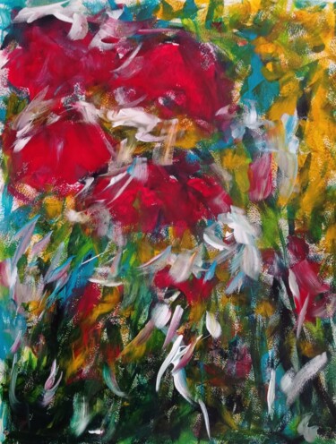 Peinture intitulée ""Floraison"" par Natalya Mougenot, Œuvre d'art originale, Acrylique