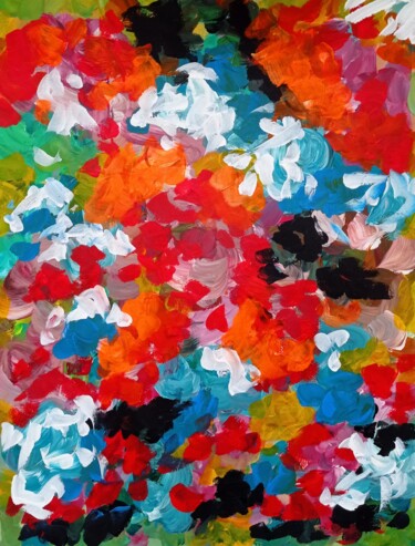 Painting titled "" Explosion des cou…" by Natalya Mougenot, Original Artwork, Acrylic