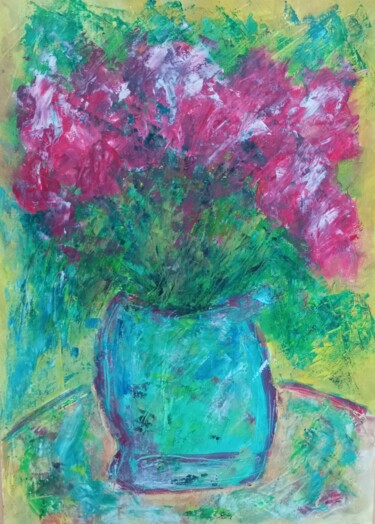 Tekening getiteld "Les fleurs d'été da…" door Natalya Mougenot, Origineel Kunstwerk, Olie