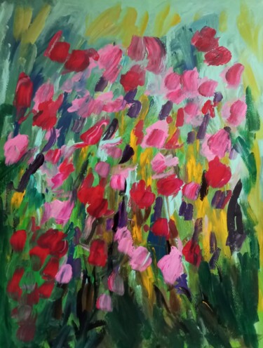 Painting titled ""Florescence"" by Natalya Mougenot, Original Artwork, Acrylic