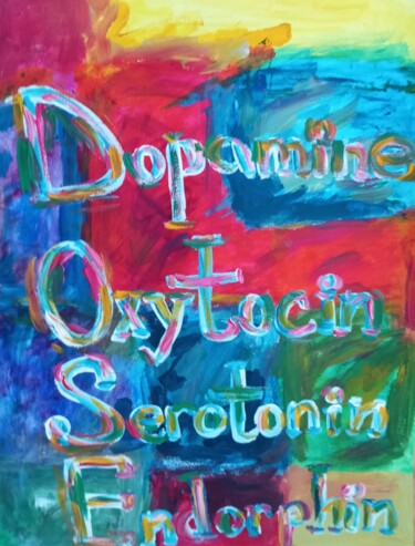 Painting titled ""D.O.S.E.'" by Natalya Mougenot, Original Artwork, Acrylic