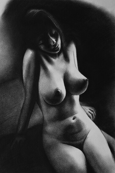 Рисунок под названием "EMERALD" - Наталя Правда, Подлинное произведение искусства, Пастель