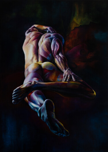 Painting titled "blissful antonymy" by Natalya Pravda, Original Artwork, Oil