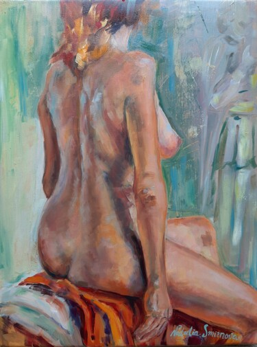 Pittura intitolato "Nudo N1" da Natalya Smirnova, Opera d'arte originale, Olio Montato su Telaio per barella in legno