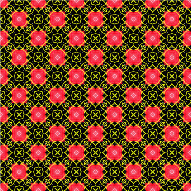Muster Pattern Ornament Geometrisch Rot Digitale Kunst mit dem Titel "Muster Pattern Orna…" von Natalya Volynska, Original Kunstwerk, 2D Digital Work
