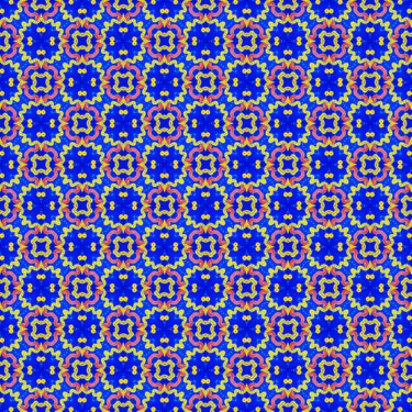 Muster Pattern Ornament Gelb Blau Digitale Kunst mit dem Titel "Muster Pattern Orna…" von Natalya Volynska, Original-Kunstwerk, 2D Digital Work