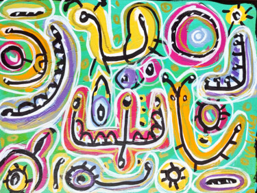 Malerei mit dem Titel "Colorful abstract A…" von Natalya Volynska, Original-Kunstwerk, Acryl