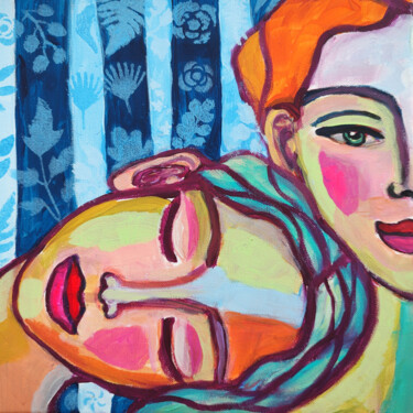 Painting titled "Sisters Original Pa…" by Natalya Volynska, Original Artwork, Acrylic