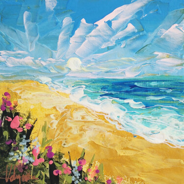 Картина под названием "Seascape Miniature…" - Natalya Volynska, Подлинное произведение искусства, Акрил