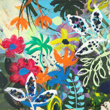 Pintura intitulada "Flowers Hawaii Isla…" por Natalya Volynska, Obras de arte originais, Acrílico