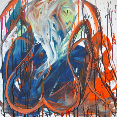 Malerei mit dem Titel "Woman Act Abstract…" von Natalya Volynska, Original-Kunstwerk, Acryl
