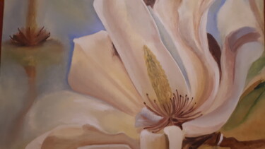 Peinture intitulée "vanilla flower" par Natalya Yurina, Œuvre d'art originale, Huile