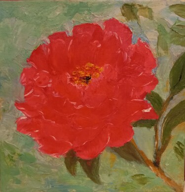 "coral peony" başlıklı Tablo Natalya Yurina tarafından, Orijinal sanat, Petrol