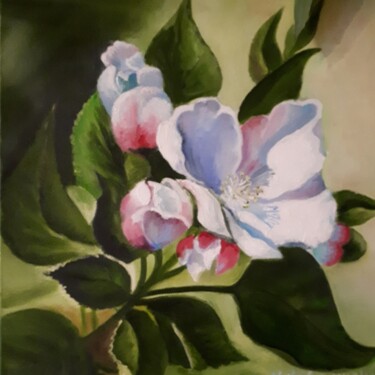 Картина под названием "Spring fragrance" - Natalya Yurina, Подлинное произведение искусства, Масло