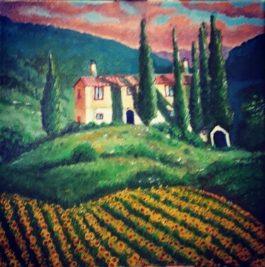 Peinture intitulée "A trip to Tuscany" par Natalya Yurina, Œuvre d'art originale, Huile
