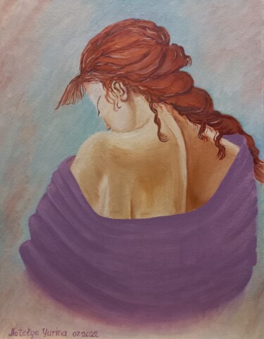 Картина под названием "Redhead" - Natalya Yurina, Подлинное произведение искусства, Масло