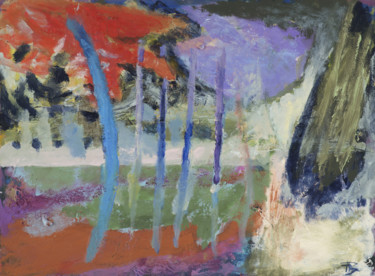 Картина под названием "Spring Landscape" - Наталия Земляная, Подлинное произведение искусства, Масло