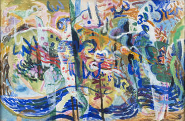 Картина под названием "Flowering bushes" - Наталия Земляная, Подлинное произведение искусства, Масло