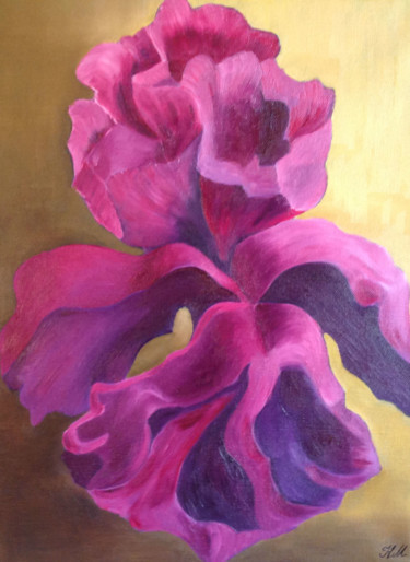 Картина под названием "Ирис (Iris)" - Natalya Matkovskaya, Подлинное произведение искусства, Масло
