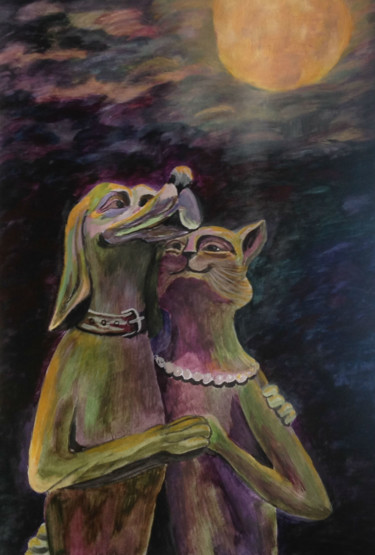 Картина под названием "Нежность (Tendernes…" - Natalya Matkovskaya, Подлинное произведение искусства, Акварель