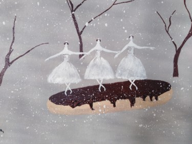 Картина под названием "Éclair au chocolat" - Natalia Ganichkina, Подлинное произведение искусства, Акрил