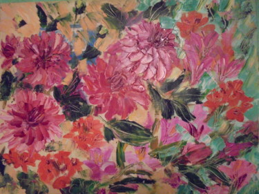 Картина под названием "Flowers in Baba Asy…" - Natalie Iv, Подлинное произведение искусства, Масло