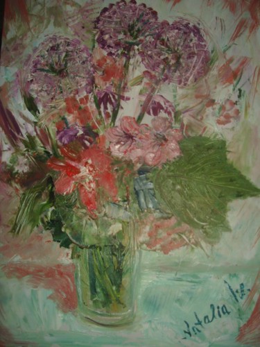 Картина под названием "Bouquet with wild o…" - Natalie Iv, Подлинное произведение искусства, Пастель