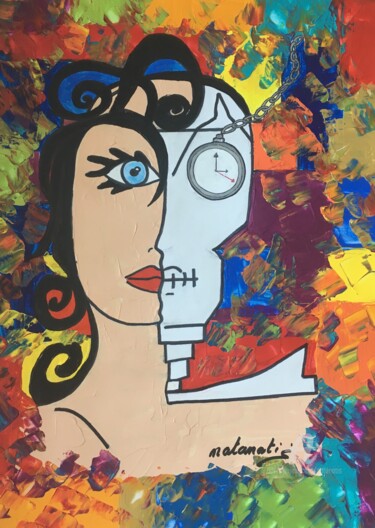 Painting titled "La jeunesse passe" by Natanatis, Original Artwork, Acrylic