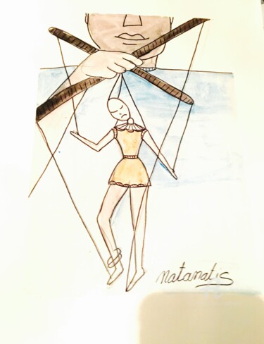图画 标题为“Marionnette” 由Natanatis, 原创艺术品, 其他