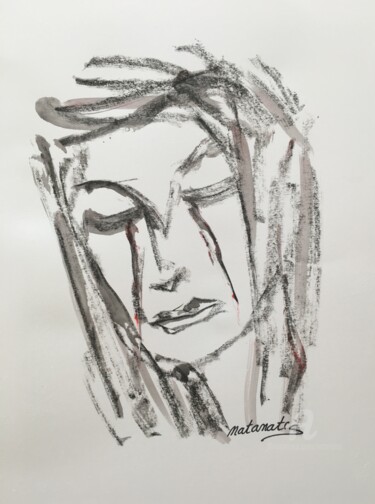 Drawing titled "Auto portrait" by Natanatis, Original Artwork, Other