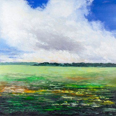 Картина под названием "Cloud" - Natalia Cherepovich, Подлинное произведение искусства, Масло Установлен на Деревянная рама д…